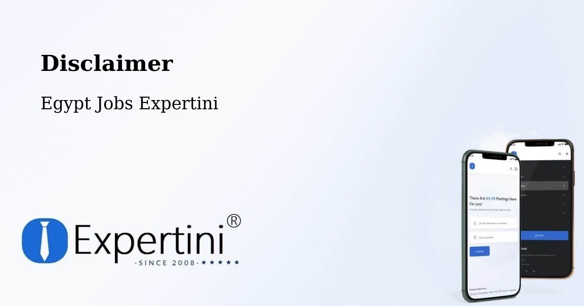 Disclaimer – Disūq - Egypt Jobs Expertini
